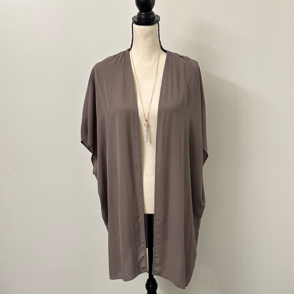 Daniel Rainn Taupe Open Front Jacket